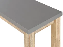 Gartenmöbel Set Beton / Akazienholz Grau Tisch Mit 2 Banken Ostuni