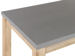 Gartenmöbel Set Beton / Akazienholz Grau 8-Sitzer 2 Banke 2 Hocker Ostuni