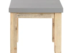 Gartenmöbel Set Beton / Akazienholz Grau 8-Sitzer 2 Banke 2 Hocker Ostuni