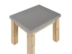 Gartenmöbel Set Beton / Akazienholz Grau 8-Sitzer 2 Banke 2 Hocker Ostuni