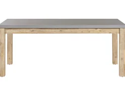 Gartenmöbel Set Beton / Akazienholz Grau 8-Sitzer 2 Banke 2 Hocker Ostuni