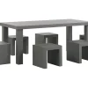 Gartenmöbel Set Beton Grau 6-Sitzer Taranto