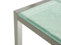Gartenmöbel Set Crashglas 220 X 100 Cm 8-Sitzer Stühle Textilbespannung Beige Grosseto