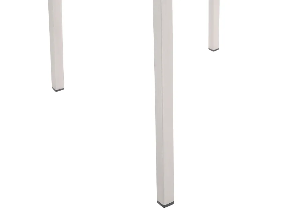 Gartenmöbel Set Crashglas 180 X 90 Cm 6Sitzer Stühle Textilbespannung Weis Grosseto