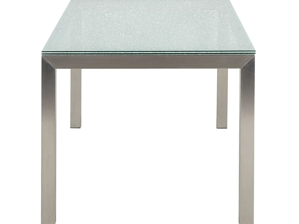 Gartenmöbel Set Crashglas 180 X 90 Cm 6-Sitzer Stühle Rattan Schwarz Grosseto