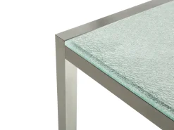 Gartenmöbel Set Crashglas 180 X 90 Cm 6-Sitzer Stühle Textilbespannung Grau Grosseto