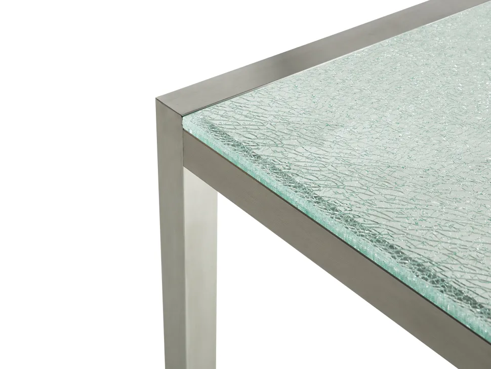 Gartenmöbel Set Crashglas 180 X 90 Cm 6-Sitzer Stühle Textilbespannung Grau Grosseto