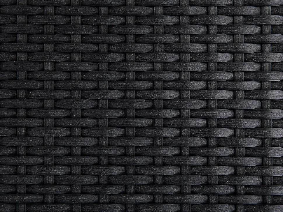 Gartenmöbel Set Eukalyptusholz 180 Cm 6-Sitzer Rattan Schwarz Grosseto