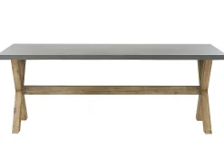 Gartenmöbel Set Faserzement 200 X 100 Cm 6-Sitzer Stühle Grau / Beige Olbia