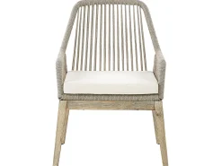 Gartenmöbel Set Faserzement 200 X 100 Cm 6-Sitzer Stühle Grau / Beige Olbia