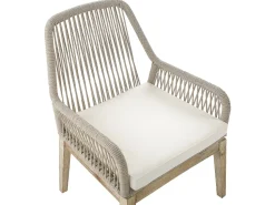 Gartenmöbel Set Faserzement 200 X 100 Cm 6-Sitzer Stühle Grau / Beige Olbia