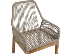 Gartenmöbel Set Faserzement Grau 90 X 90 Cm 4-Sitzer Stühle Beige Olbia