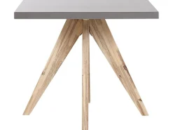 Gartenmöbel Set Faserzement Grau 90 X 90 Cm 4-Sitzer Stühle Beige Olbia