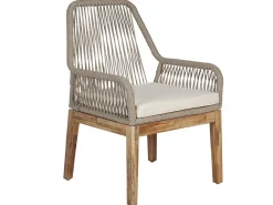 Gartenmöbel Set Faserzement Grau 90 X 90 Cm 4-Sitzer Stühle Beige Olbia