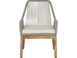 Gartenmöbel Set Faserzement Grau 90 X 90 Cm 4-Sitzer Stühle Beige Olbia