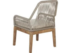 Gartenmöbel Set Faserzement Grau 90 X 90 Cm 4-Sitzer Stühle Beige Olbia