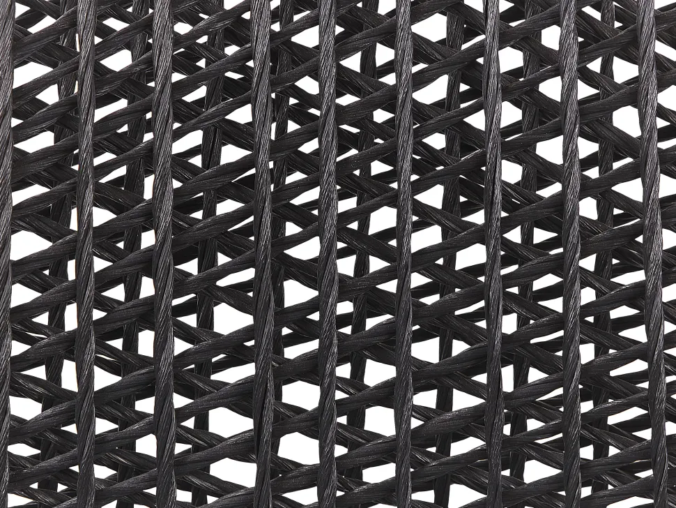 Gartenmöbel Set Faserzement 200 X 100 Cm 6-Sitzer Stühle Weis / Schwarz Olbia