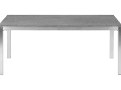 Gartenmöbel Set Granit Grau Poliert 180 X 90 Cm 6-Sitzer Stühle Textilbespannung Grau Grosseto