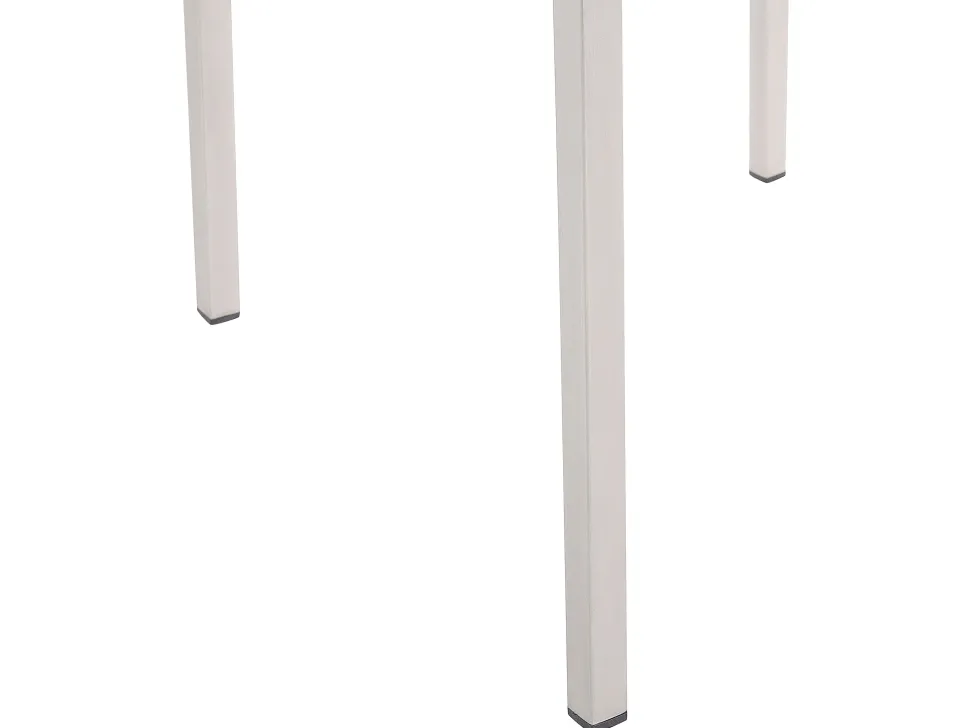 Gartenmöbel Set Grau Granit Poliert 180 X 90 Cm 6-Sitzer Stühle Textilbespannung Weis Grosseto