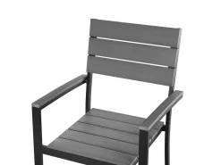 Gartenmöbel Set Kunstholz Grau 6-Sitzer Como