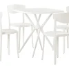 Gartenmöbel Set Kunststoff Weis 4-Sitzer Sersale / Vieste