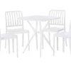 Gartenmöbel Set Kunststoff Weis 4-Sitzer Sersale