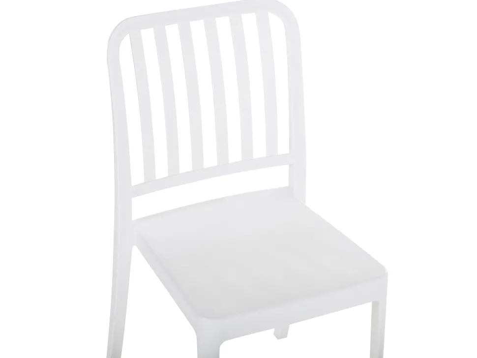 Gartenmöbel Set Kunststoff Weis 4-Sitzer Sersale