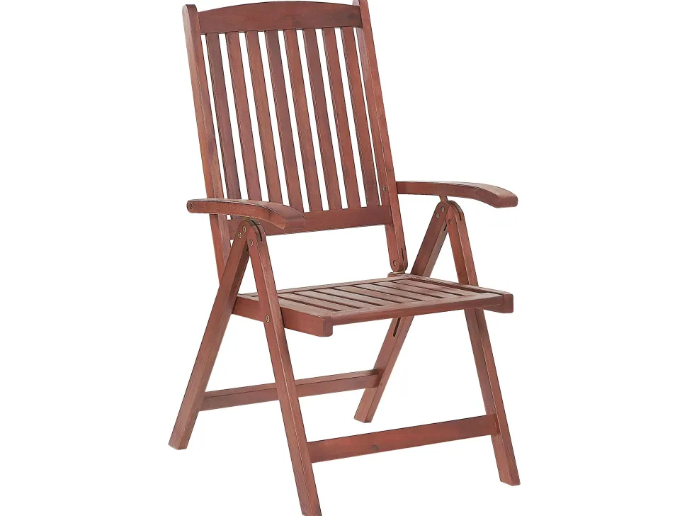 Gartenmöbel Set Mit Sonnenschirm Akazienholz Dunkelbraun 6-Sitzer Toscana