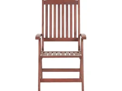 Gartenmöbel Set Mit Sonnenschirm Akazienholz Dunkelbraun 6-Sitzer Toscana