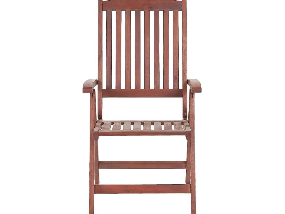 Gartenmöbel Set Mit Sonnenschirm Akazienholz Dunkelbraun 6-Sitzer Toscana