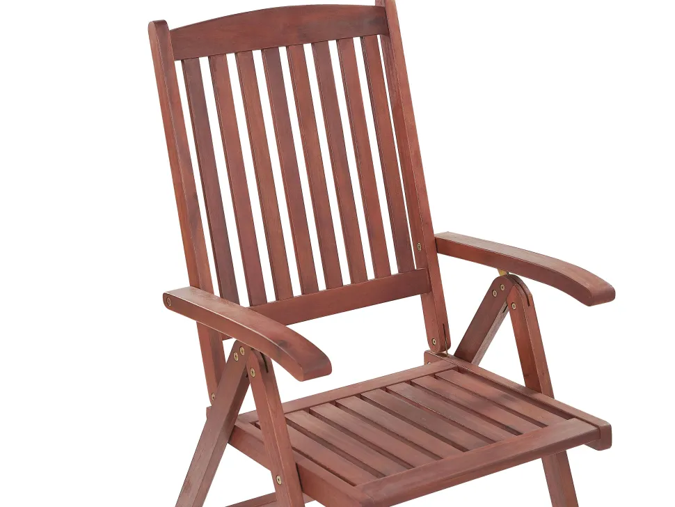 Gartenmöbel Set Mit Sonnenschirm Akazienholz Dunkelbraun 6-Sitzer Toscana