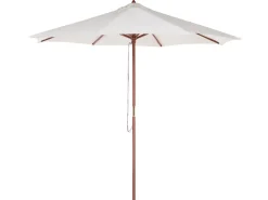 Gartenmöbel Set Mit Sonnenschirm Akazienholz Dunkelbraun 6-Sitzer Toscana