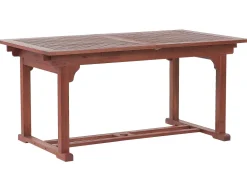 Gartenmöbel Set Mit Sonnenschirm Akazienholz Dunkelbraun 6-Sitzer Toscana