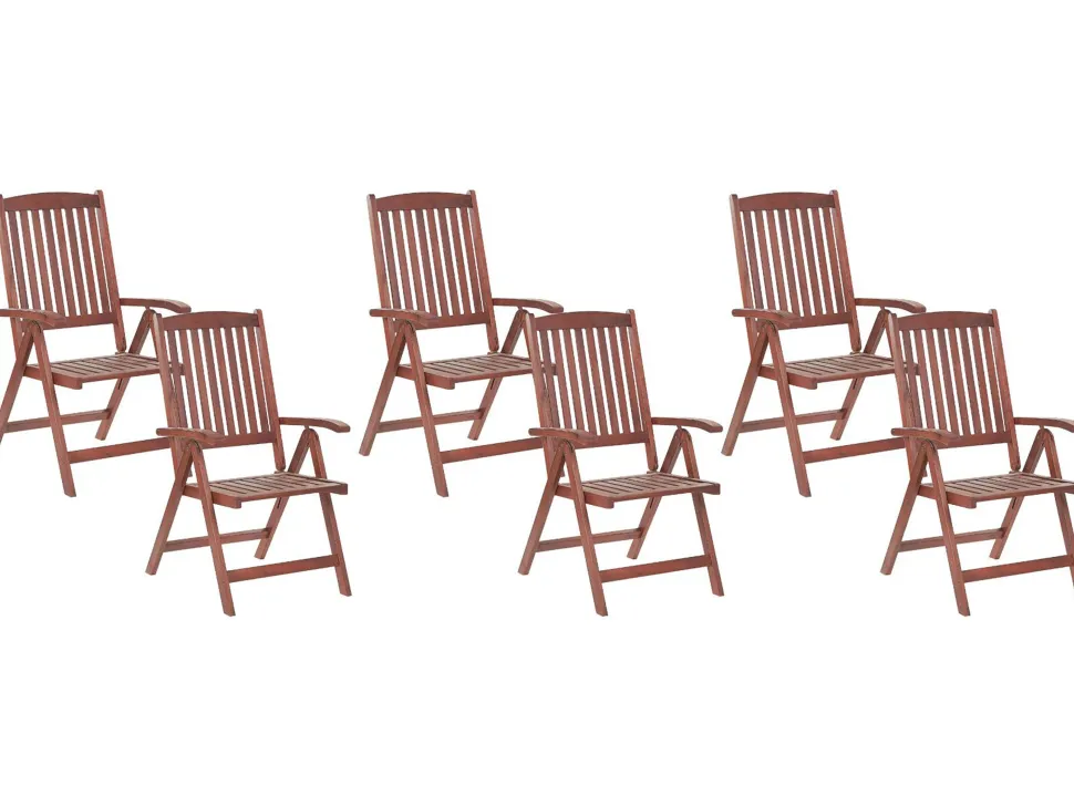 Gartenmöbel Set Mit Sonnenschirm Akazienholz Dunkelbraun 6-Sitzer Toscana