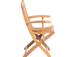 Gartenmöbel Set Mit Sonnenschirm Akazienholz Hellbraun 6-Sitzer Maui