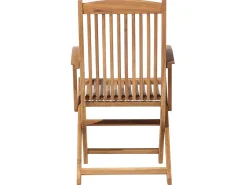 Gartenmöbel Set Mit Sonnenschirm Akazienholz Hellbraun 6-Sitzer Maui