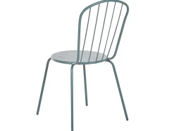 Gartenmöbel Set Mit Sonnenschirm Metall Hellblau 4-Sitzer Calvi