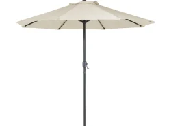 Gartenmöbel Set Mit Sonnenschirm Metall Hellblau 4-Sitzer Calvi