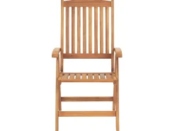 Gartenmöbel Set Mit Sonnenschirm Akazienholz Hellbraun 6-Sitzer Java