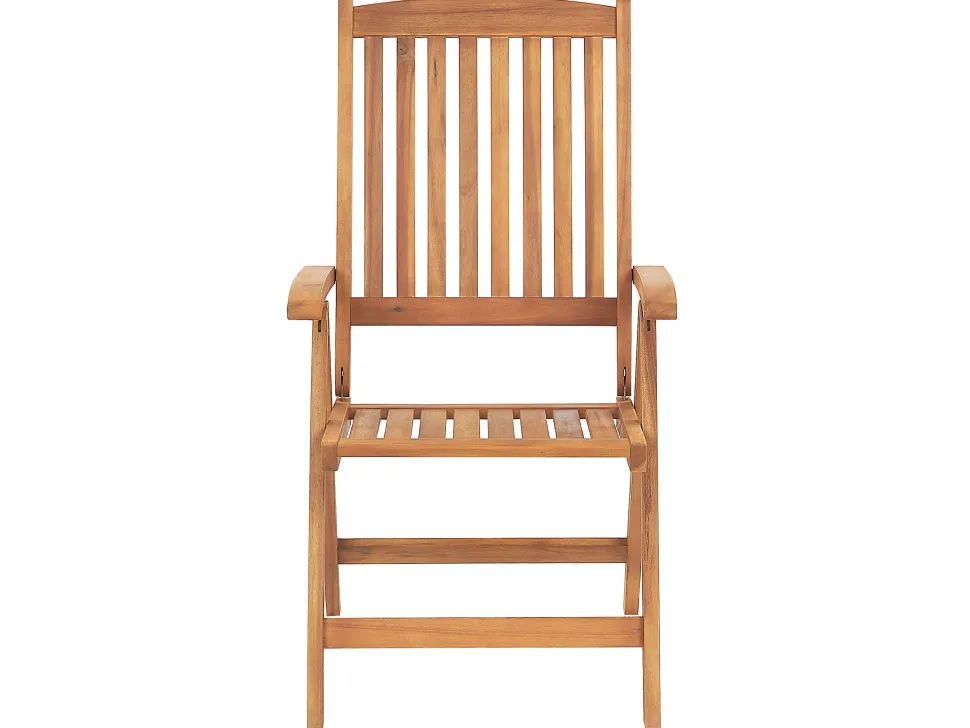 Gartenmöbel Set Mit Sonnenschirm Akazienholz Hellbraun 6-Sitzer Java
