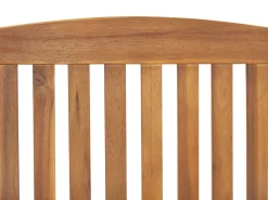 Gartenmöbel Set Mit Sonnenschirm Akazienholz Hellbraun 6-Sitzer Java