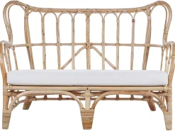 Gartenmöbel Set Rattan Naturlich Sofa 4-Sitzer Auflagen Beige Brindisi
