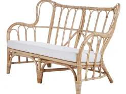 Gartenmöbel Set Rattan Naturlich Sofa 4-Sitzer Auflagen Beige Brindisi