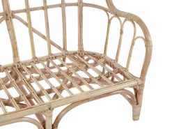 Gartenmöbel Set Rattan Naturlich Sofa 4-Sitzer Auflagen Beige Brindisi