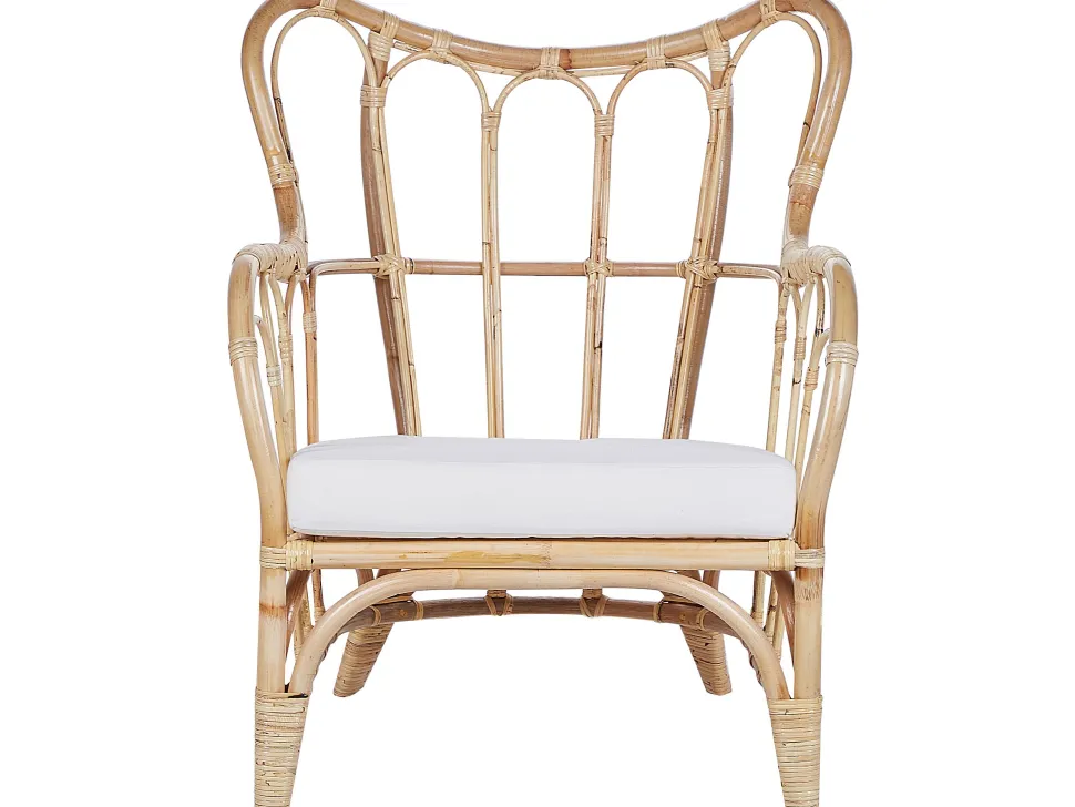 Gartenmöbel Set Rattan Naturlich Sofa 4-Sitzer Auflagen Beige Brindisi