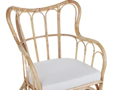 Gartenmöbel Set Rattan Naturlich Sofa 4-Sitzer Auflagen Beige Brindisi
