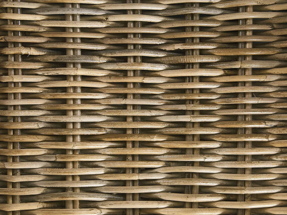 Gartenmöbel Set Rattan Naturlich 6-Sitzer Auflagen Cremeweis Maros/Olbia