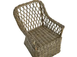 Gartenmöbel Set Rattan Naturlich 6-Sitzer Auflagen Cremeweis Maros/Olbia