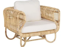 Gartenmöbel Set Rattan Naturlich 4-Sitzer Dolcedo