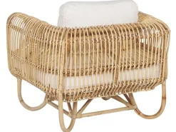 Gartenmöbel Set Rattan Naturlich 4-Sitzer Dolcedo
